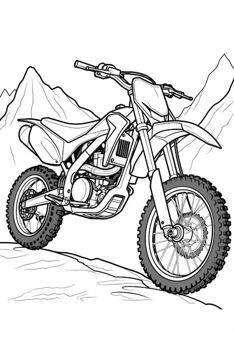 Coloriage motocross 1