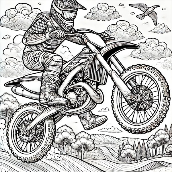 Coloriage motocross 12