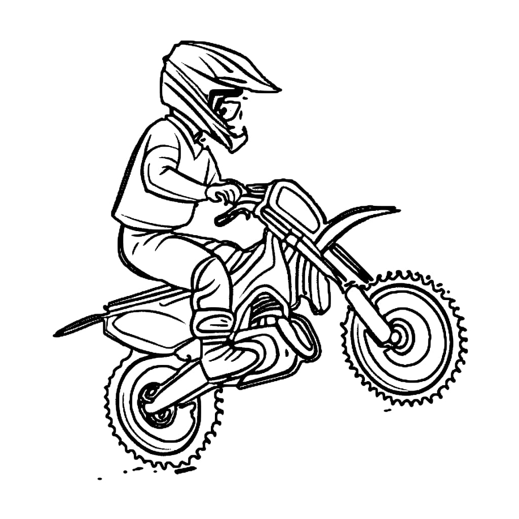 Coloriage motocross 13