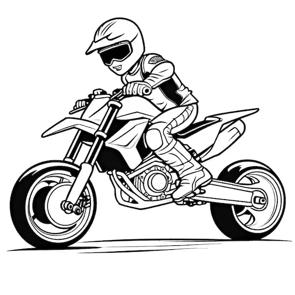 Coloriage motocross 15