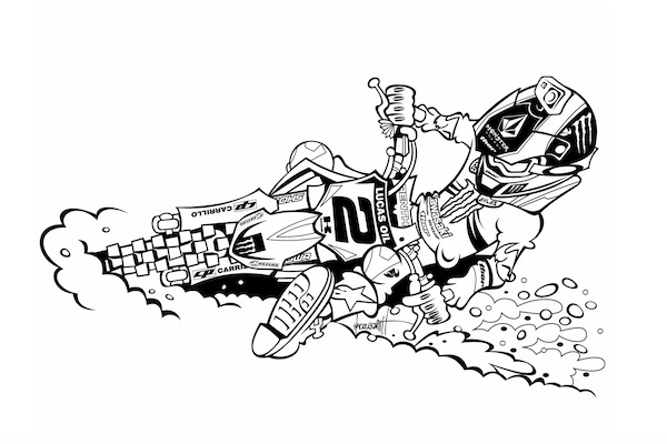 Coloriage motocross 2