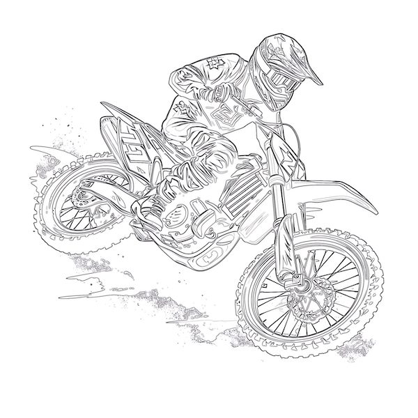 Coloriage motocross 5