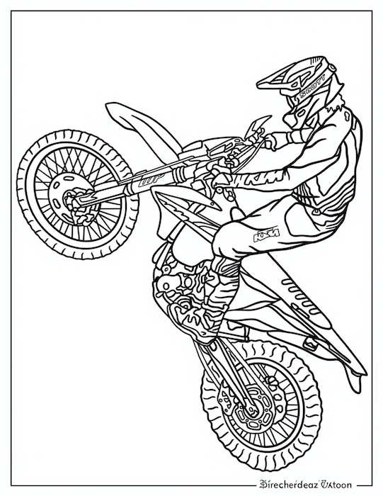 Coloriage motocross 6