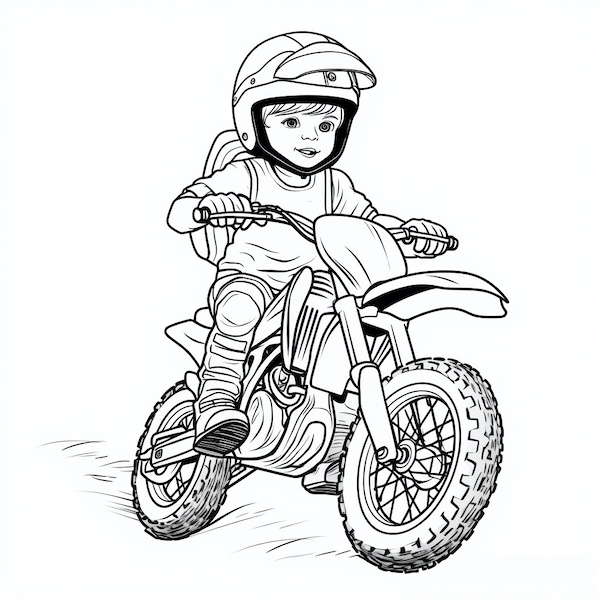 Coloriage motocross 7